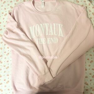 Montauk The End Pink Crew Neck Sweater